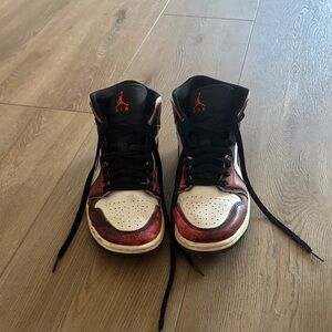 Nike Air Sneakers Red Black White